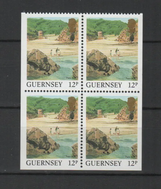 Île de Guernesey 1988 vues de l'île bloc de 4 timbres neufs MNH /TR7072