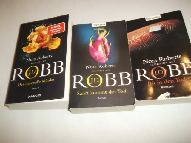 3x Nora Roberts Robb: Liebevolle Mörder, Sanft kommt der Tod, bis in den Tod