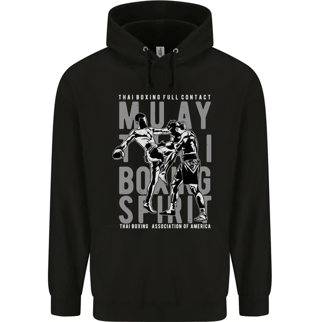 Muay Thai Boxing Spirit MMA Kick Boxing Mens 80% Cotton Hoodie