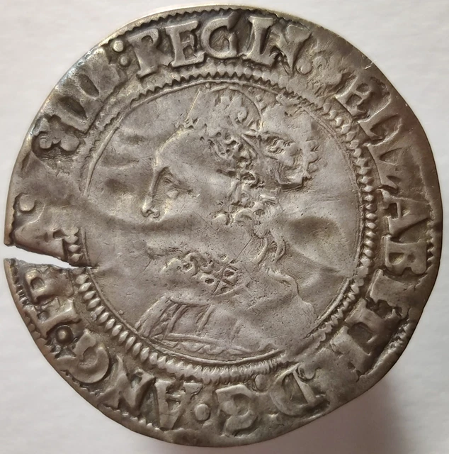 England Elizabeth I 1559-60 First Issue Four Pence Groat Hammered Silver Coin