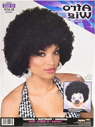 Unisex Afro Wig/ Assorted Color Clown Wigs, Black, Size One Size rTOT