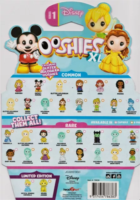 OOSHIES XL Common , Rare & Limited Edition Disney Princesses Collection