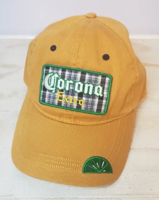 Corona Hat with Lime Plaid Lining