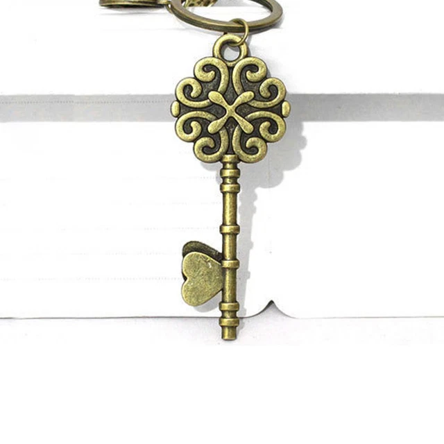 2 Pcs Pendant Keychain Hanging Keychains Pendant Metal Button 5