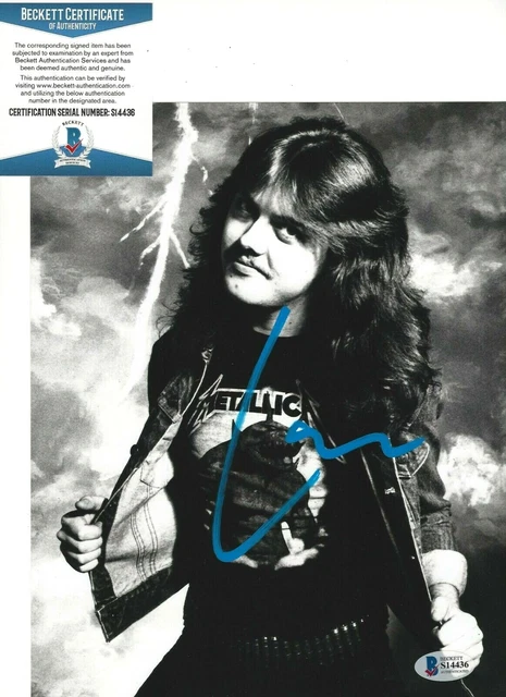 METALLICA DRUMMER LARS ULRICH SIGNED 8x10 PHOTO BECKETT BAS COA 3 DRUM ICON BAND METALLICA DRUMMER LARS ULRICH SIGNED 8x10 PHOTO BECKETT BAS COA 3 DRUM ICON BAND