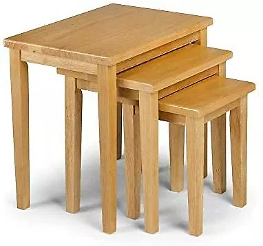 New Julian Bowen Cleo Nest Of Tables Oak A Practical Nest Of 3 Tables Made Fr U