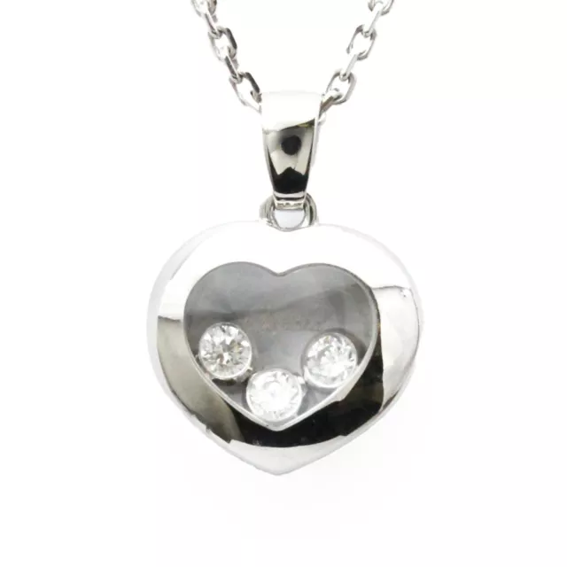 CHOPARD Happy Diamond Heart Necklace 799203 White Gold [18K] Diamond Men,Women F