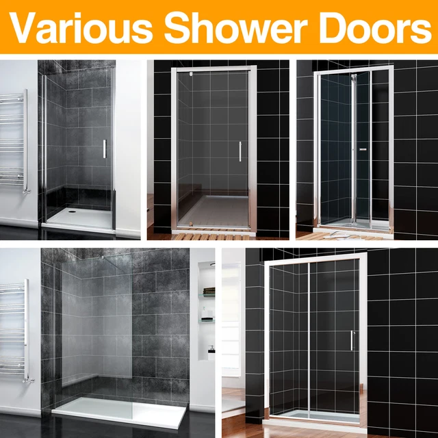 SHOWER ENCLOSURE WALK In Wet Room Sliding Door Bifold Pivot Hinge Glass