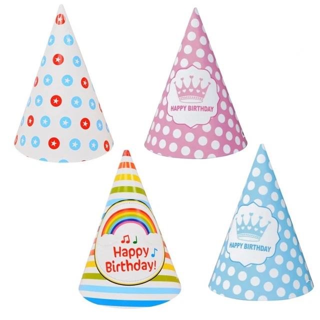 20 pezzi cappello cono compleanno Sparkle cappello Prince Crowns decorazioni festa per ragazze