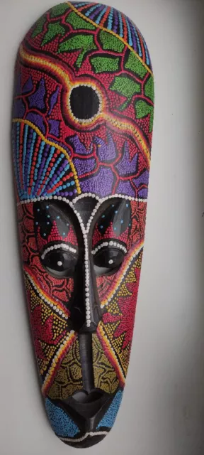 Vintage African Zulu Authentic Tribal Hand Carved Mask, wooden mask South Africa