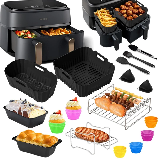 Papiers Cuisson Pour Friteuse à Air - 140 Pièces (70x 5,2L + 70x 3,1L) - Compatible Philips, Tefal, Moulinex