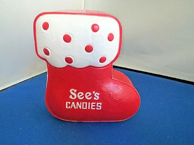 Vintage See's Candies Christmas Stocking Box #1978