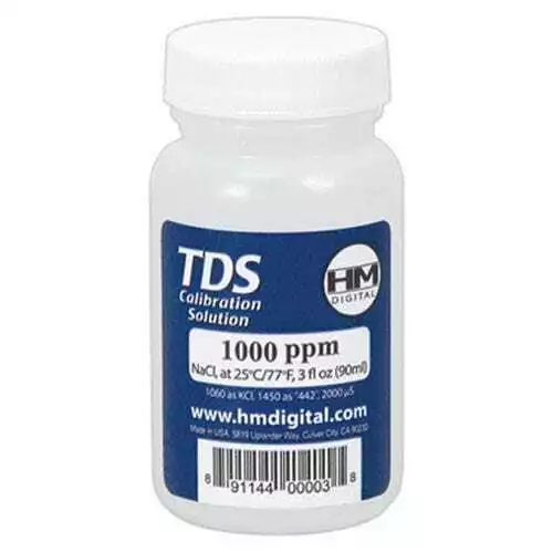 Solution de calibration HM Digital TDS 1000 ppm (90ml)