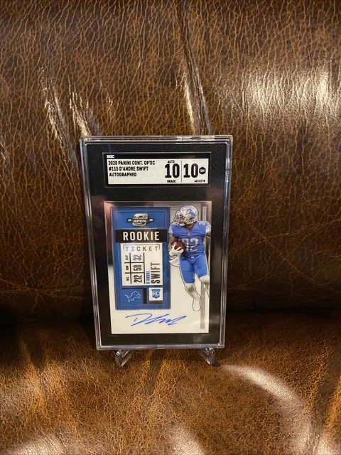 2020 Panini Contenders Optic D’Andre Swift Rookie Ticket SGC 10 Auto 10