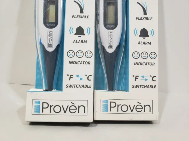 Paquete de 2 termómetros digitales iProven oral DTR-1221A F° y C° alarma de alta temperatura 2