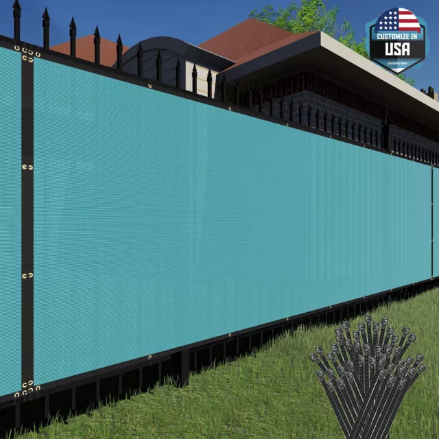 2ft Privacy Screen Fence Heavy Duty Turquoise Shade Net Cover Wall Garden Yard