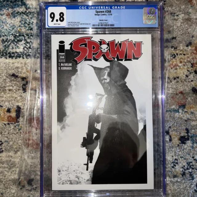 Spawn #268 CGC 9.8 Image Comics 2016 Low Print Run Shanyar cover Cover B Sketch