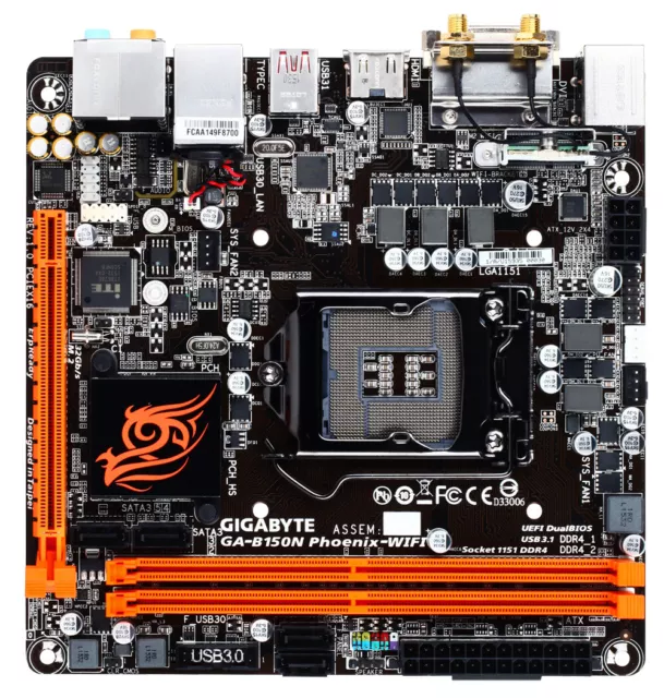 Gigabyte GA-B150N Phoenix-WIFI Motherboard LGA 1151 Intel B150 DDR4 Mini-ITX M.2