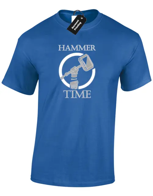 Hammer Time Mens T Shirt Tee Funny Avengers Iron Thor Hulk Man Cool Loki Design
