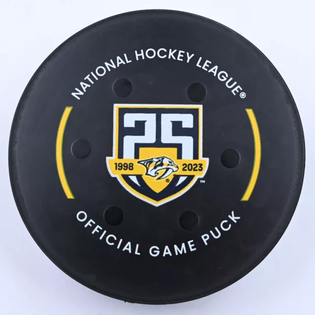 2023-24 Nashville Predators Game Used Pucks - Choose Your Game