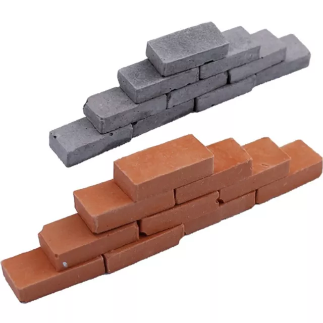 Add Detail to Your HO N Scale Model with 50 Miniature Bricks for Landscape