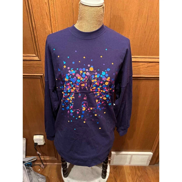 Walt Disney World Parks Purple Castle Sparkle Spirit Jersey Small
