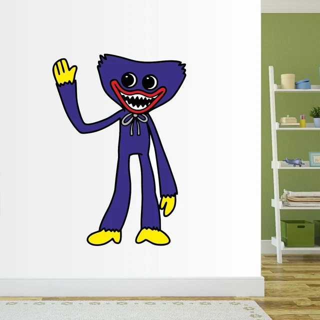 Adesivi da parete Poppy Playtime Huggy Wuggy bambini bambine ragazzi camera da letto blu