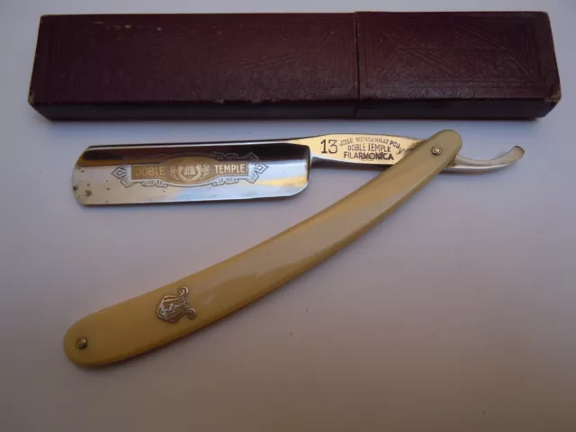 Filarmonica 13 Doble Temple 1ª g. rasoir rasoio rasiermesser straight razor neuf