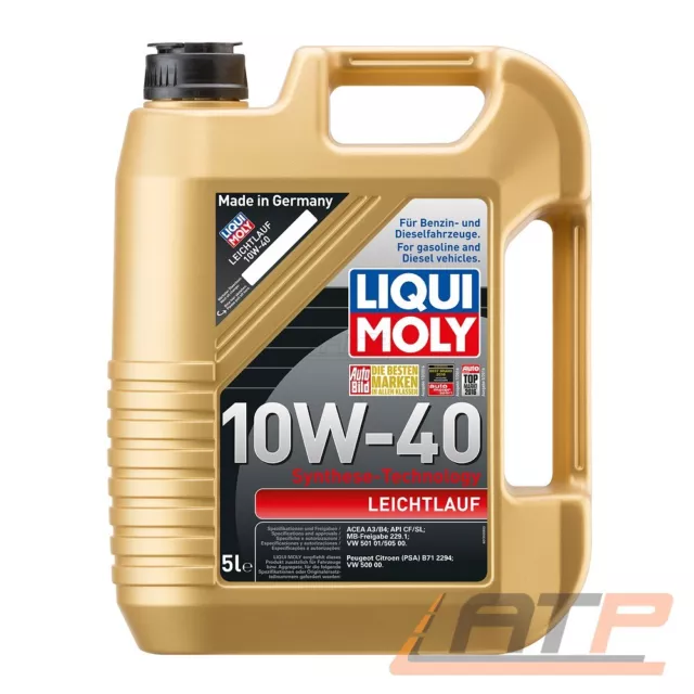 5 L Liter Liqui Moly Leichtlauf 10W-40 Motor-Öl Motoren-Öl 32053810