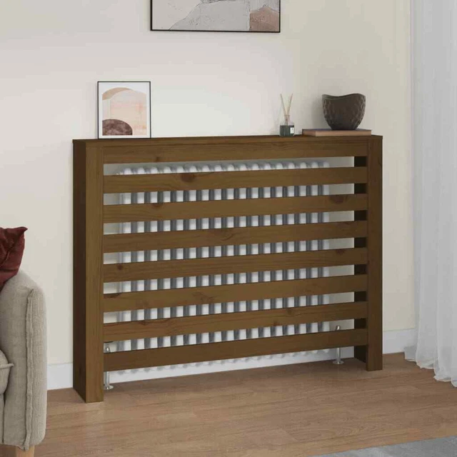 Vidaxl Copertura Termosifone Miele 108,5x19x84 cm Legno Massello Pino