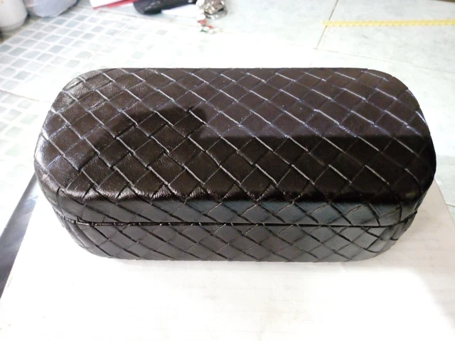 Custodia Per Occhiali In Finta Pelle Nera - Rigida E Protettiva Per Cornici Piccole/Medie - Foto 7