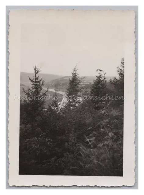 Herstelle (Beverungen) 1935 - Landschaft Fluss - Altes Foto 1930er