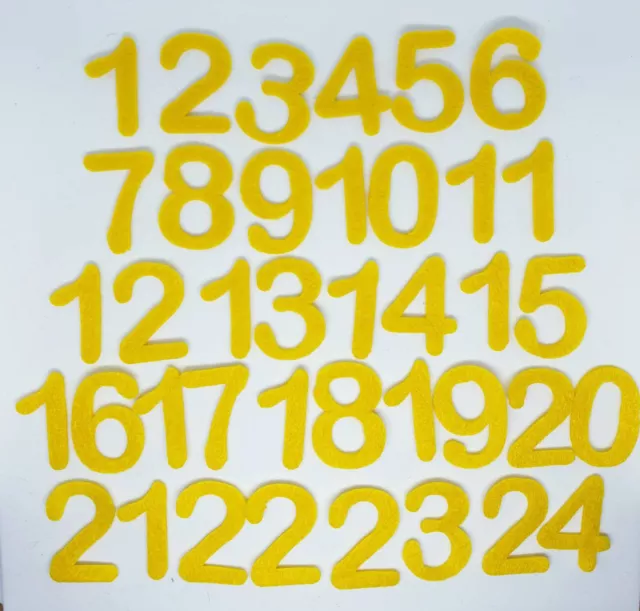 Felt Advent Calendar Numbers ( Style 2), Die Cut Numbers, DIY Advent Calendar