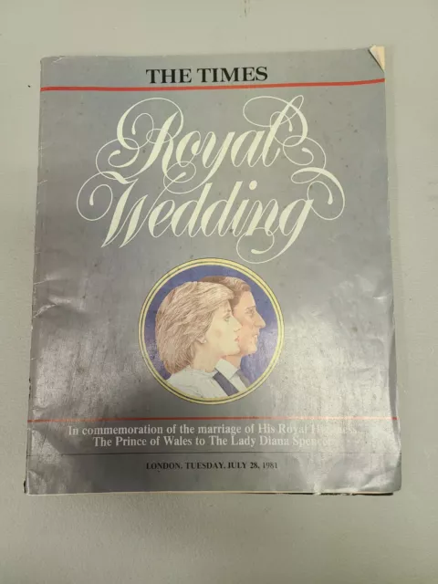 Vintage The Times London Magazine July 28, 1981 Royal Wedding special issue