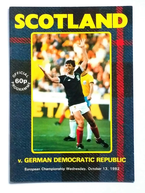 Scotland v German Democratic Republic 13/10/1982 European Championship Qualifier