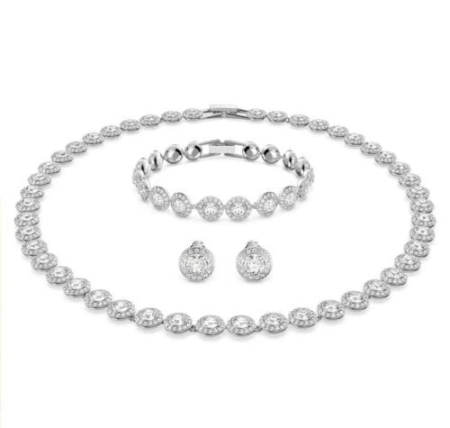 Swarovski ANGELIC Necklace, Bracelet, Earrings, Ring +3 Extensions Set RRP £410