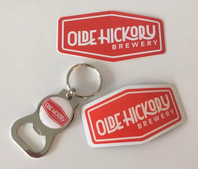 OLDE HICKORY BREWERY The Event Horizon Sticker Decal Magnet Keychain Bundle