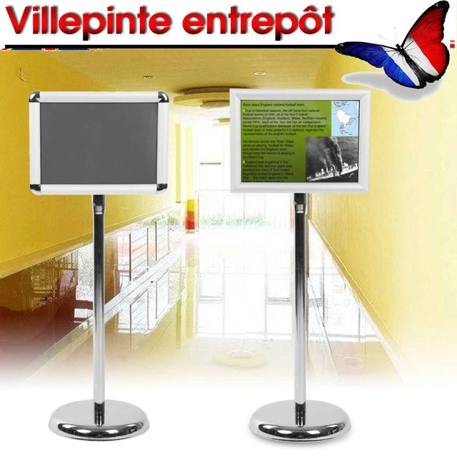 Support De Présentation Debout Pour Panneau 8,5x11 Pouces (A4) - Noir, Intérieur/extérieur