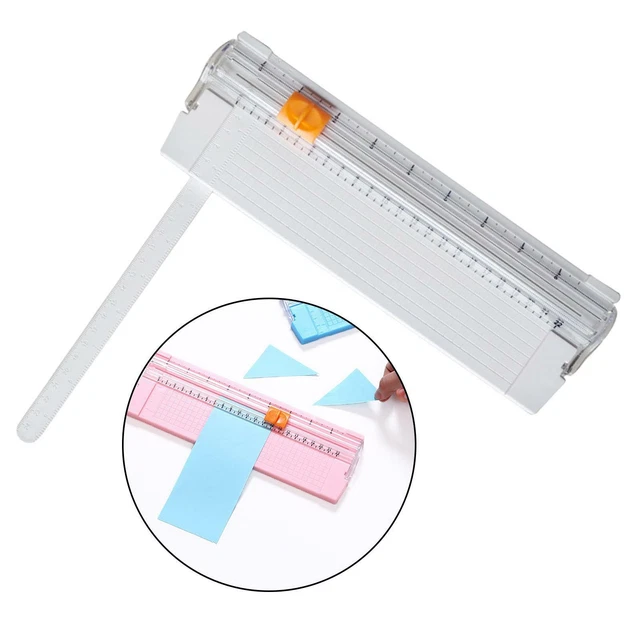PLASTIC LARGE PAPER Cutter Cardstock Guillotine Trimmer Side Ruler