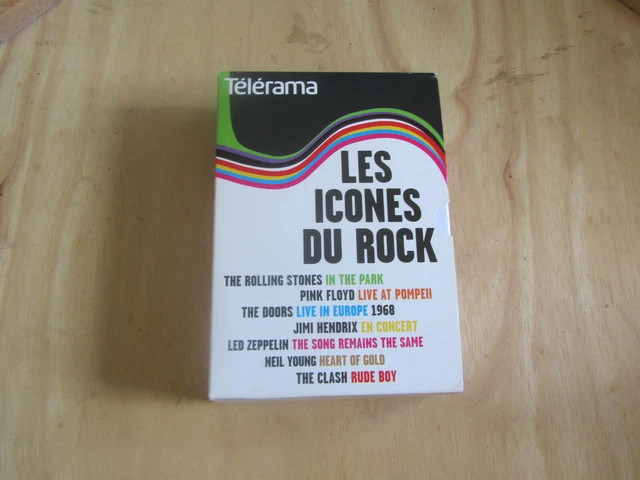 TELERAMA - LES ICÔNES DU ROCK - Coffret 7 DVD - The Rolling Stone, Pink Floyd...