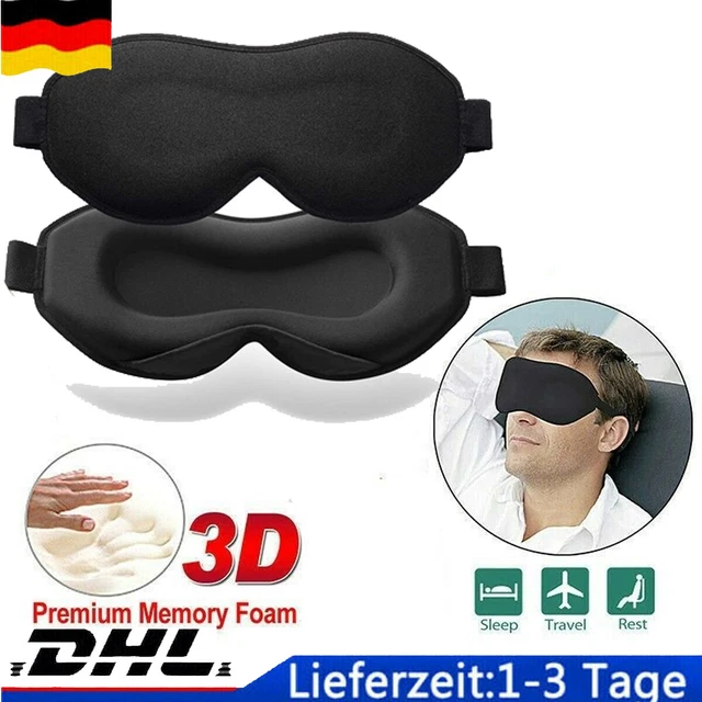 Schlafmaske Herren Damen Seide Verstellbar Brille Augen Reise Augenbinde
