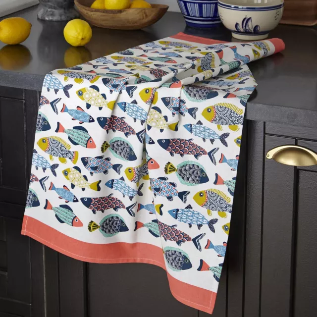 Cotton Tea Towel Ulster Weavers Aquarium 100% Cotton Multicolour