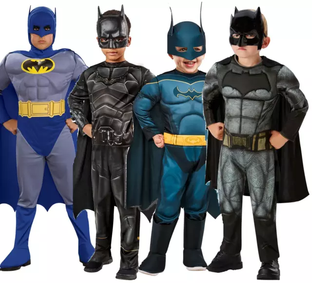 Officiel Batman Déguisement Garçons Superhéros Costume Enfants Dc Comics