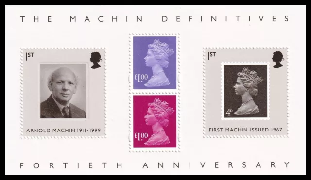2007 GB Machin Definitives 40th Anniversary MS2743 Miniature Sheet UM MNH