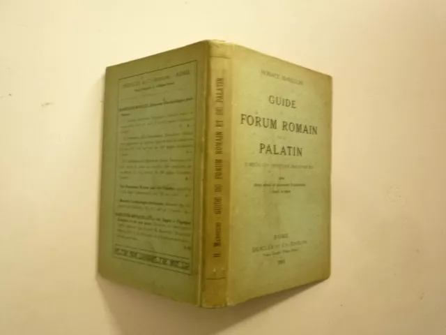 Horace Marucchi Guide Du Forum Romain Du Palatin Ed Desclee 2 Plans Illus 1911