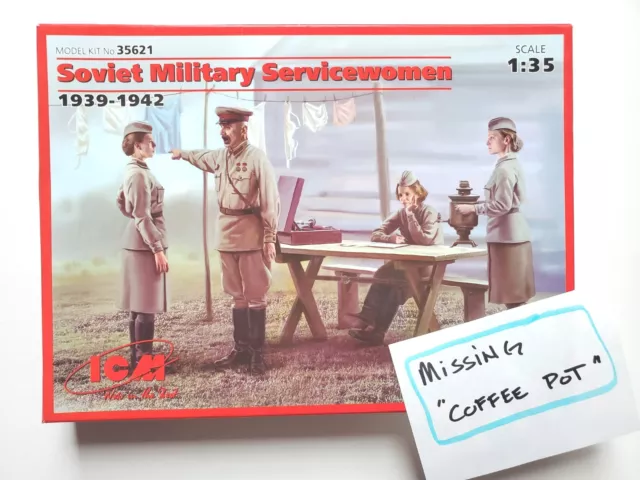 ICM 1:35 *MISSING COFFEEPOT* Soviet Military Servicewomen WWII 4Figure Kit 35621