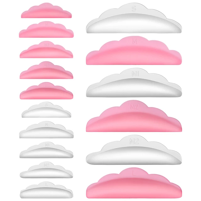 20 paia di strumenti per sollevamento ciglia cuscinetti ciglia silicone per ciglia per