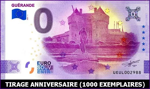 Ueul / Guerande / Billet Souvenir 0 € / 0 € Banknote 2021-1*