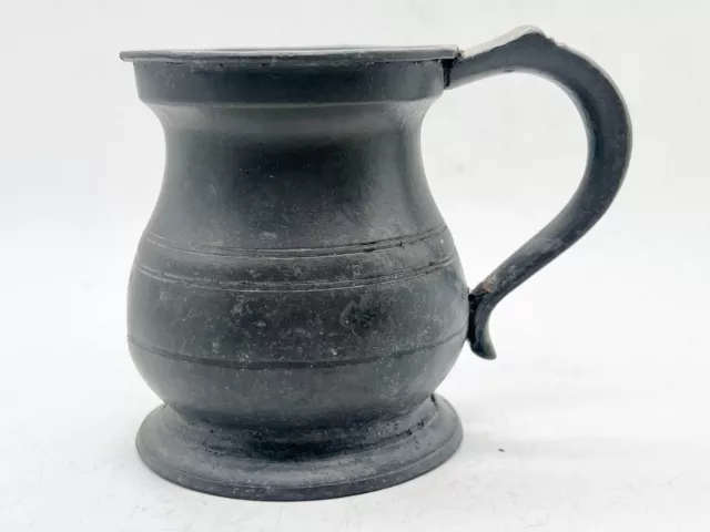 Vintage Gaskell & Chambers Pewter Half Pint Tankard Mug