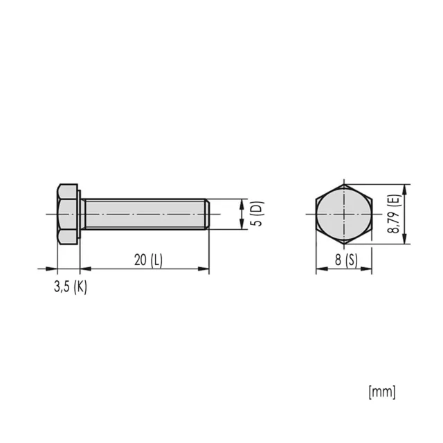 50x Tuercas Hexagonales + Vierkantmuttern M5x20 Acero Inox A2 Roca Completa 2